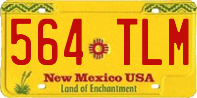 NM license plate 564TLM