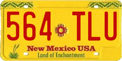 NM license plate 564TLU