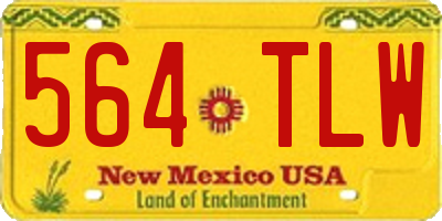 NM license plate 564TLW