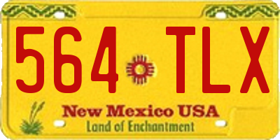 NM license plate 564TLX