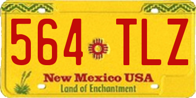 NM license plate 564TLZ