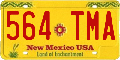 NM license plate 564TMA