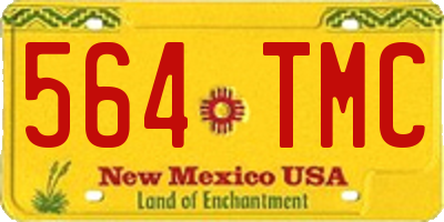 NM license plate 564TMC