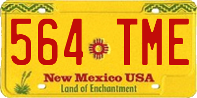 NM license plate 564TME