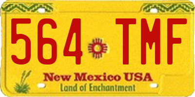 NM license plate 564TMF