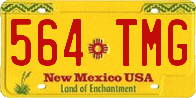 NM license plate 564TMG