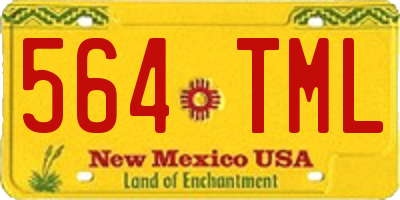 NM license plate 564TML