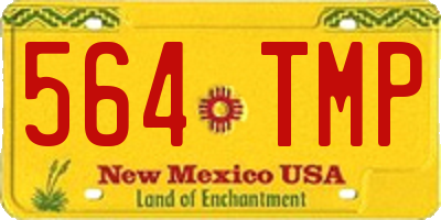 NM license plate 564TMP