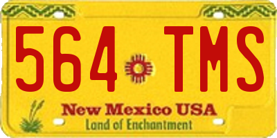 NM license plate 564TMS