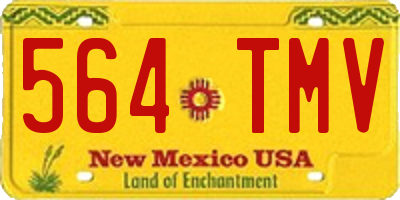 NM license plate 564TMV