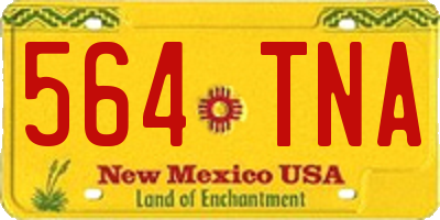 NM license plate 564TNA