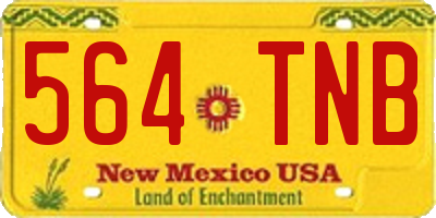 NM license plate 564TNB