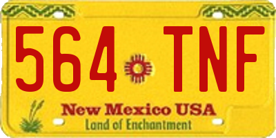 NM license plate 564TNF