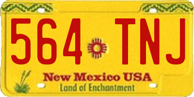 NM license plate 564TNJ