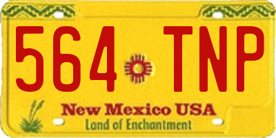 NM license plate 564TNP
