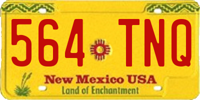 NM license plate 564TNQ