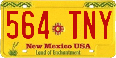 NM license plate 564TNY