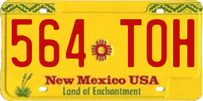 NM license plate 564TOH