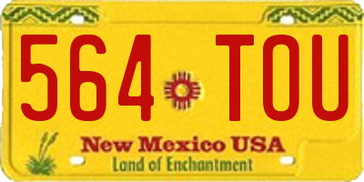 NM license plate 564TOU