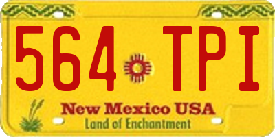 NM license plate 564TPI