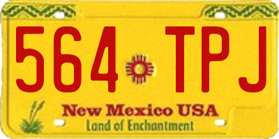 NM license plate 564TPJ