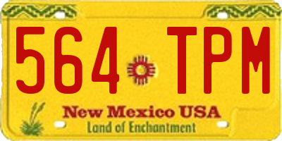 NM license plate 564TPM