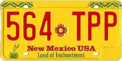 NM license plate 564TPP