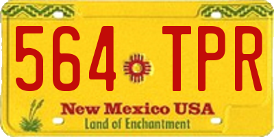 NM license plate 564TPR