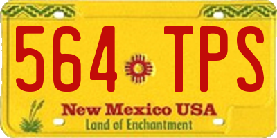 NM license plate 564TPS