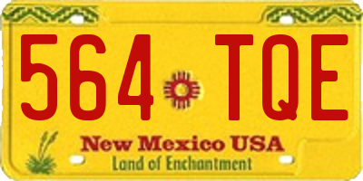 NM license plate 564TQE