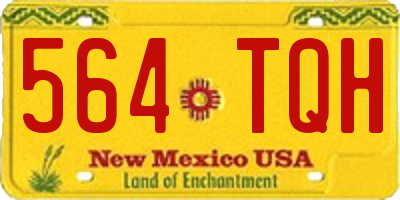 NM license plate 564TQH