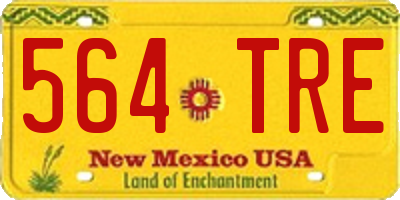 NM license plate 564TRE