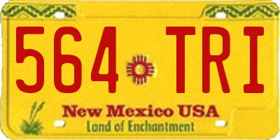 NM license plate 564TRI