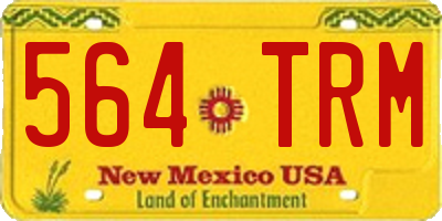 NM license plate 564TRM
