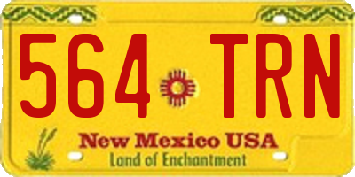 NM license plate 564TRN