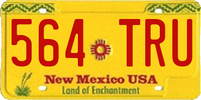 NM license plate 564TRU