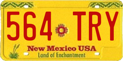NM license plate 564TRY