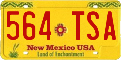 NM license plate 564TSA