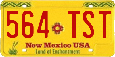NM license plate 564TST