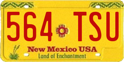 NM license plate 564TSU