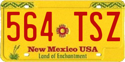 NM license plate 564TSZ