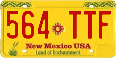 NM license plate 564TTF