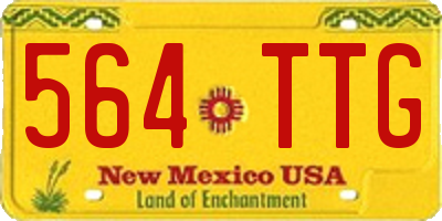 NM license plate 564TTG