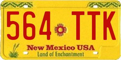 NM license plate 564TTK