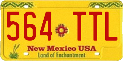 NM license plate 564TTL