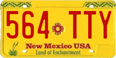 NM license plate 564TTY