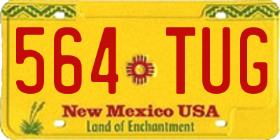 NM license plate 564TUG