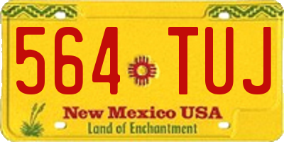 NM license plate 564TUJ