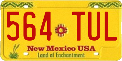 NM license plate 564TUL
