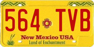 NM license plate 564TVB